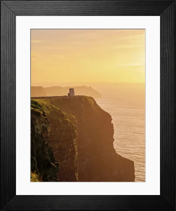 Framed Print : O'Brien's Tower at sunset, Cliffs of Moher, County Clare, Ireland Framed Print : O'Brien's Tower at sunset, Cliffs of Moher, County Clare, Ireland