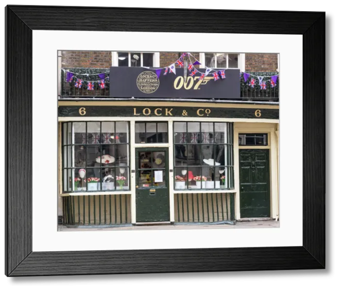 Framed Print : Lock & Co Hatters, the world oldest hat shop established in 1676, St James Street, London, England Framed Print : Lock & Co Hatters, the world oldest hat shop established in 1676, St James Street, London, England