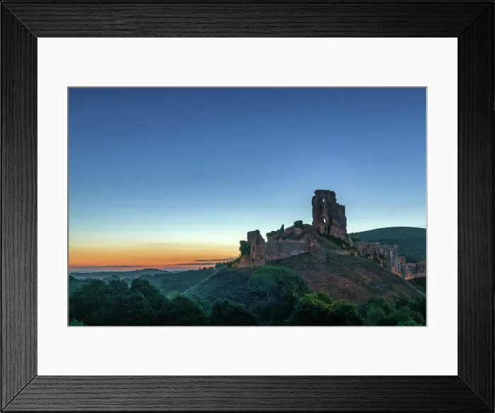 Framed Print : Dawn at Corfe Castle, Dorset, England Framed Print : Dawn at Corfe Castle, Dorset, England