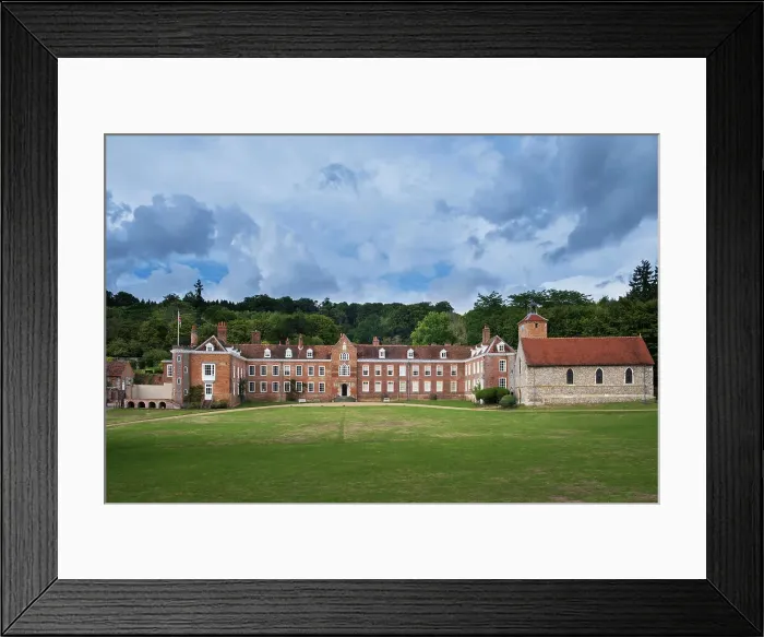 Framed Print : UK, England, Oxfordshire, Chilterns, Henley-on-Thames, Stonor Park - an historic country house and deer park. Residence of the ancient Catholic Stonor family