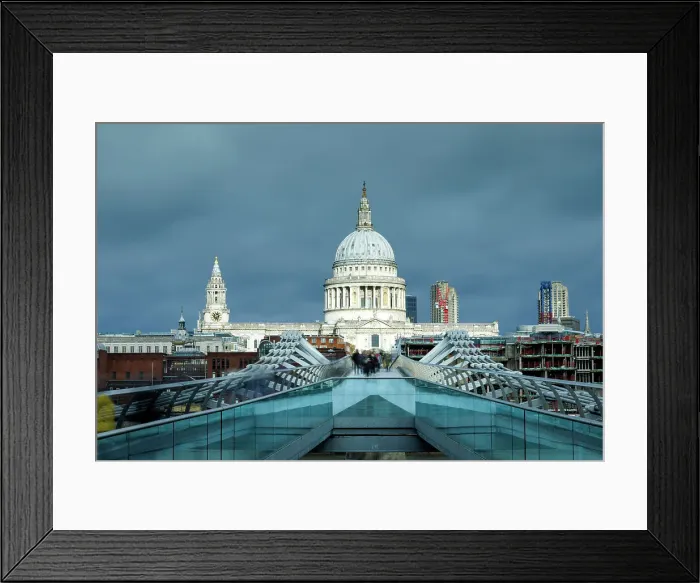 Framed Print : St Paul's Cathedral and the Millenium Bridge, London, England, UK Framed Print : St Paul's Cathedral and the Millenium Bridge, London, England, UK