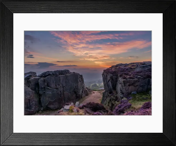 Framed Print : Sunrise at Ilkley Moor, Ilkley, West Yorkshire, England Framed Print : Sunrise at Ilkley Moor, Ilkley, West Yorkshire, England
