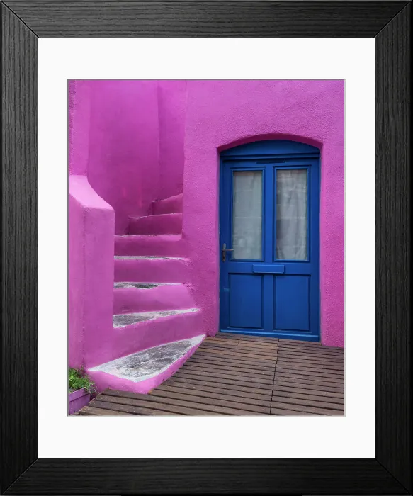 Framed Print : Pink House, Old town of Collioure, Pyrenees-Orientales, France Framed Print : Pink House, Old town of Collioure, Pyrenees-Orientales, France
