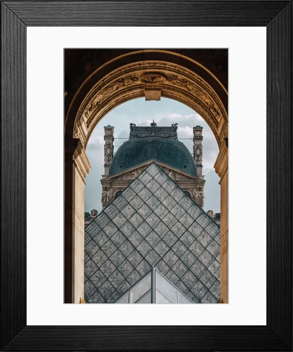 Framed Print : Musee du Louvre, Paris, France. Architecture details, symmetry Framed Print : Musee du Louvre, Paris, France. Architecture details, symmetry