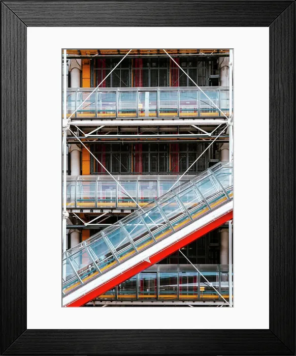 Framed Print : Details of modern plastic and iron architecture at Centre Pompidou, Paris, France Framed Print : Details of modern plastic and iron architecture at Centre Pompidou, Paris, France