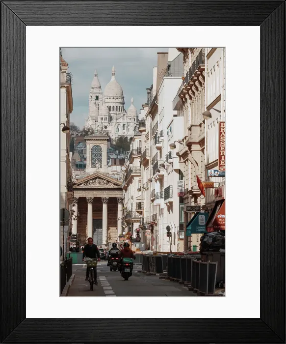 Framed Print : Sacre Coeur from downtown Paris, France Framed Print : Sacre Coeur from downtown Paris, France