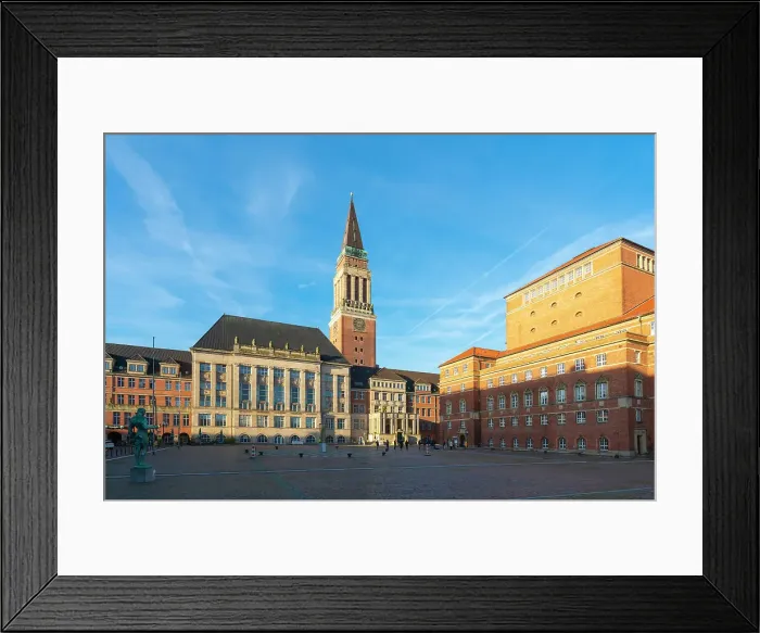 Framed Print : Kiel Town Hall Tower and Kiel Opera House at Rathausplatz, Kiel, Schleswig-Holstein, Germany Framed Print : Kiel Town Hall Tower and Kiel Opera House at Rathausplatz, Kiel, Schleswig-Holstein, Germany