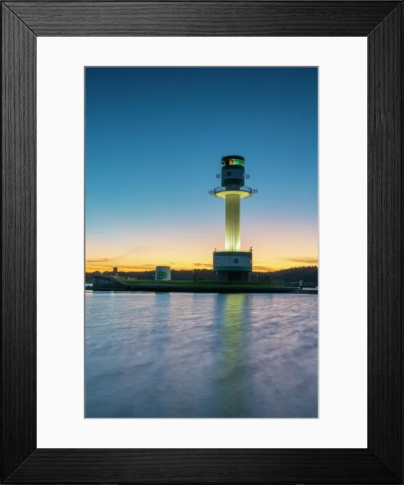 Framed Print : Friedrichsort lighthouse at twilight, Kiel, Schleswig-Holstein, Germany Framed Print : Friedrichsort lighthouse at twilight, Kiel, Schleswig-Holstein, Germany