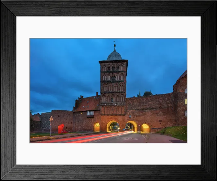 Framed Print : Burgtor at twilight, Lubeck, UNESCO, Schleswig-Holstein, Germany Framed Print : Burgtor at twilight, Lubeck, UNESCO, Schleswig-Holstein, Germany