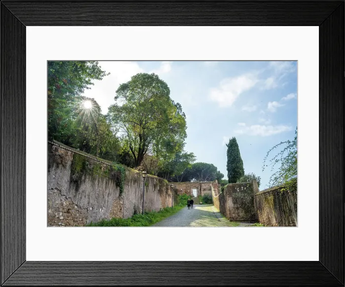 Framed Print : Europe, Italy, Rome. Walking down from the Aventine hill on an ancient footpath Framed Print : Europe, Italy, Rome. Walking down from the Aventine hill on an ancient footpath