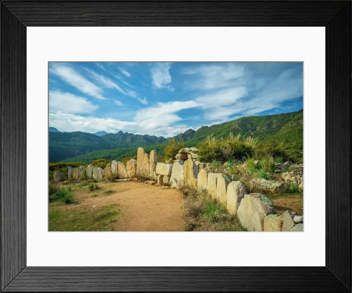 Framed Print : Europe, Italy, Sardinia. The giants grave Osono in the Ogliastra