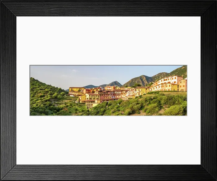 Framed Print : Europe, Italy, Sardinia. TThe village of Nebida Framed Print : Europe, Italy, Sardinia. TThe village of Nebida