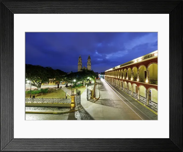Framed Print : Plaza de la Independencia and cathedral, Campeche, Yucatan Peninsula, Mexico Framed Print : Plaza de la Independencia and cathedral, Campeche, Yucatan Peninsula, Mexico