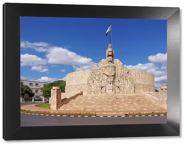 El Monumento a la Bandera (Flag Monument) on the Paseo de Montejo, Merida, Yucatan, Mexico