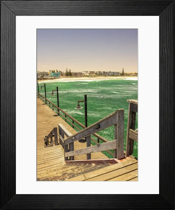 Framed Print : Namibia, a jetty on the ocean at Swakopmund tourist destination on a sunny day Framed Print : Namibia, a jetty on the ocean at Swakopmund tourist destination on a sunny day