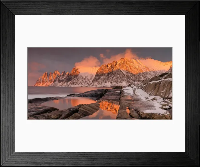 Framed Print : Last Light on Devil's Jaw, Tungensnet, Senja, Norway Framed Print : Last Light on Devil's Jaw, Tungensnet, Senja, Norway