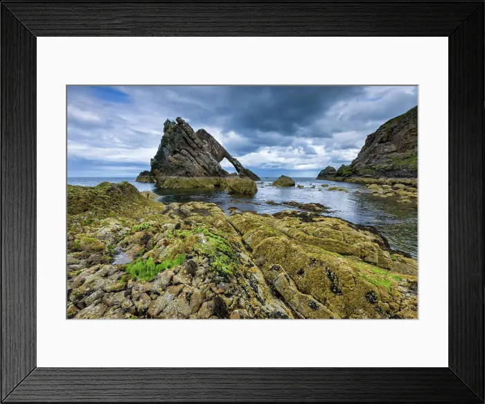 Framed Print : Scotland, Bow Fiddle Rock, rock sculpture Framed Print : Scotland, Bow Fiddle Rock, rock sculpture