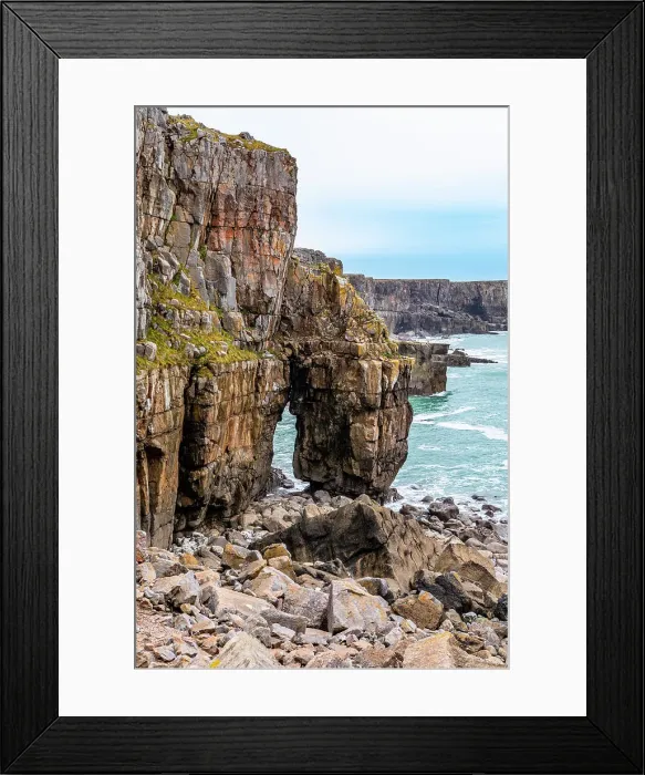 Framed Print : Sea arch at Saint Govan's Chapel, Pembrokeshire, Wales, United Kingdom Framed Print : Sea arch at Saint Govan's Chapel, Pembrokeshire, Wales, United Kingdom