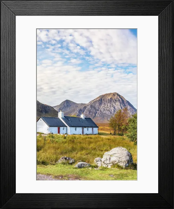 Framed Print : Black Rock Cottage, Glencoe, Scotland, UK Framed Print : Black Rock Cottage, Glencoe, Scotland, UK