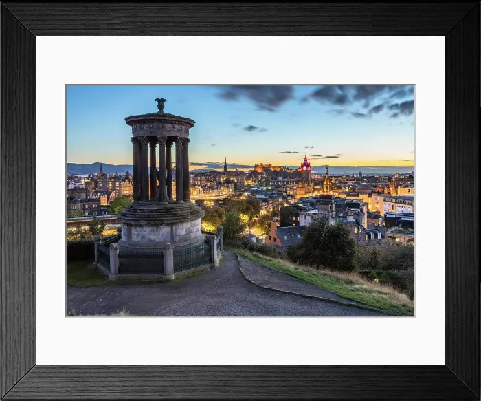 Framed Print : Dugald Stewart Monument on Carlton Hill overlooking Edinburgh Old Town, City of Edinburgh, Scotland, UK Framed Print : Dugald Stewart Monument on Carlton Hill overlooking Edinburgh Old Town, City of Edinburgh, Scotland, UK