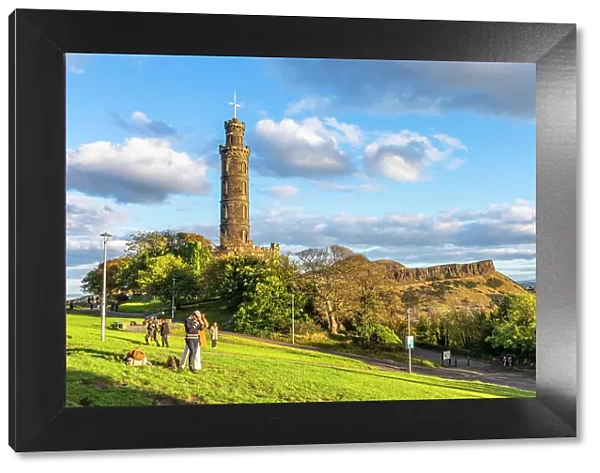 Nelson Monument at Carlton Hill, Edinburgh Old Town, City of Edinburgh, Scotland, UK