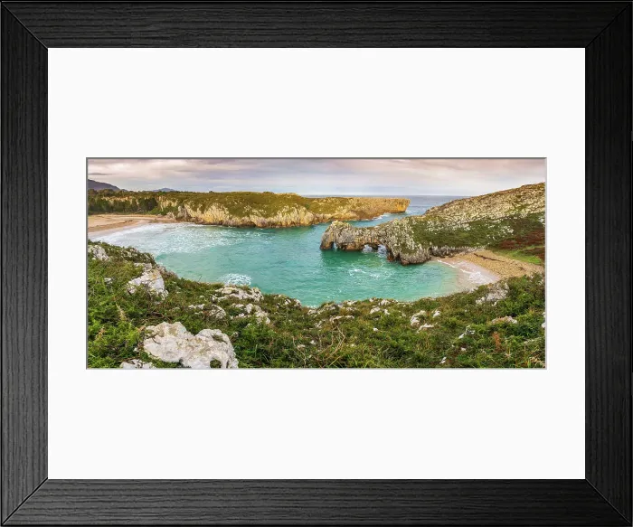 Framed Print : Playa de Cuevas del Mar, Llanes, Asturias, Spain Framed Print : Playa de Cuevas del Mar, Llanes, Asturias, Spain