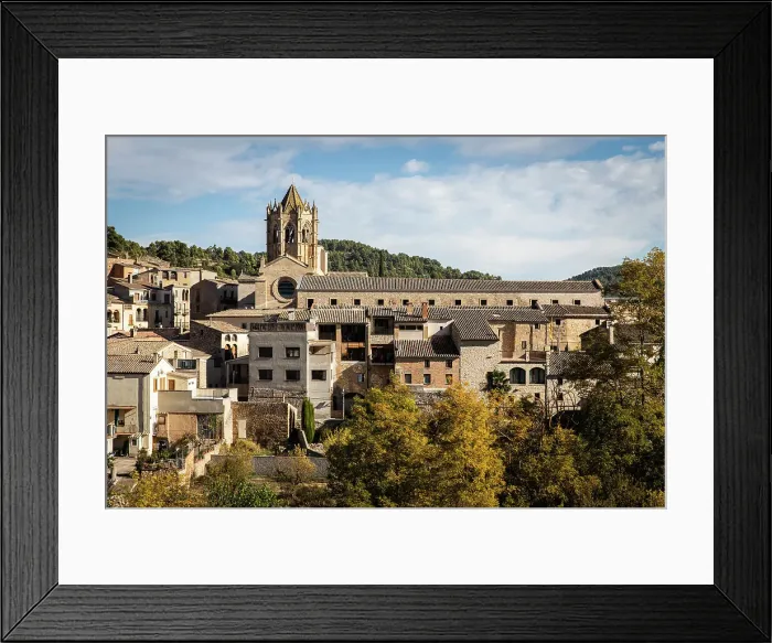 Framed Print : Spain, Catalonia, Lerida, Vallbona de les Monges, Frontal view of the monastery Framed Print : Spain, Catalonia, Lerida, Vallbona de les Monges, Frontal view of the monastery