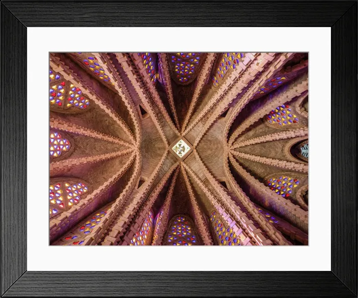 Framed Print : Spain, Catalonia, Tarragona, Montferri, Ceiling of the modernist Montferri sanctuary Framed Print : Spain, Catalonia, Tarragona, Montferri, Ceiling of the modernist Montferri sanctuary