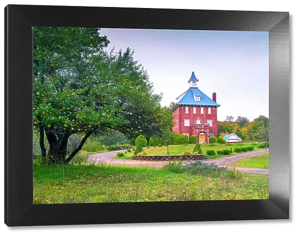 Vermont, Newark, Victorian Style English Manor, Mansion, Autumn, Apple Tree, Northeast Kingdom