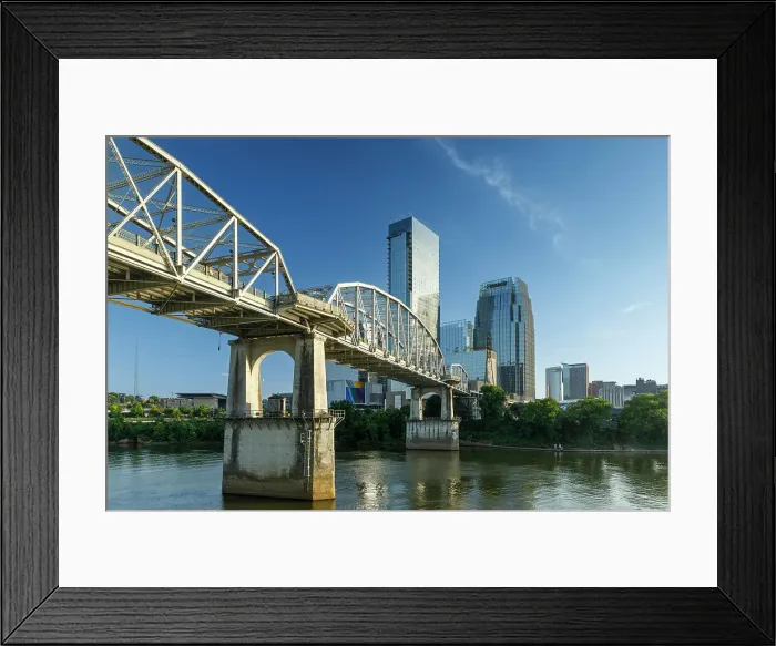 Framed Print : The John Seigenthaler Pedestrian Bridge (previously called the Shelby Street Bridge) spanning the Cumberland River, Nashville, Tennessee, USA Framed Print : The John Seigenthaler Pedestrian Bridge (previously called the Shelby Street Bridge) spanning the Cumberland River, Nashville, Tennessee, USA