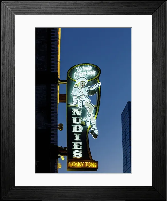 Framed Print : Nudies, Hony Tonk, Broadway, Nashville, Tennessee, USA Framed Print : Nudies, Hony Tonk, Broadway, Nashville, Tennessee, USA