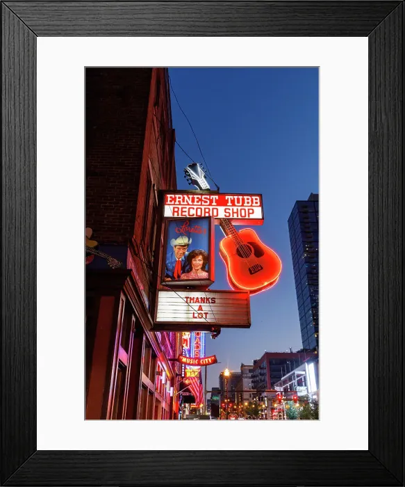 Framed Print : Broadway, Nashville, Tennessee, USA Framed Print : Broadway, Nashville, Tennessee, USA