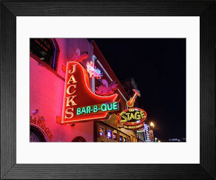 Framed Print : Jacks, Broadway, Nashville, Tennessee, USA Framed Print : Jacks, Broadway, Nashville, Tennessee, USA