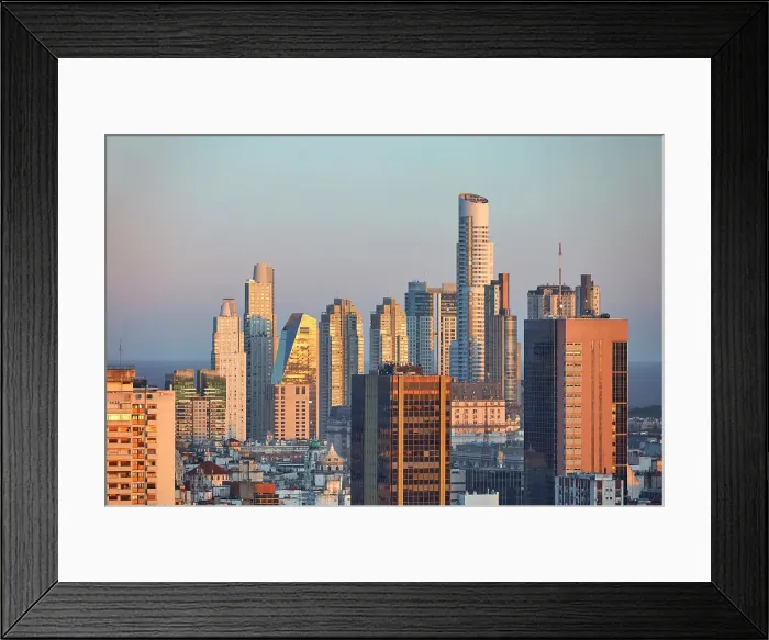Framed Print : The skyscrapers of Puerto Madero at sunset, Buenos Aires, Argentina Framed Print : The skyscrapers of Puerto Madero at sunset, Buenos Aires, Argentina