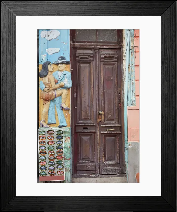 Framed Print : A wall art painting of a couple dancing tango at La Boca, Buenos Aires, Argentina Framed Print : A wall art painting of a couple dancing tango at La Boca, Buenos Aires, Argentina