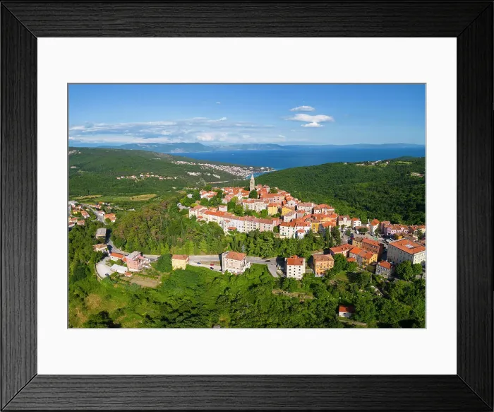 Framed Print : Hilltop village of Labin, Istria, Croatia