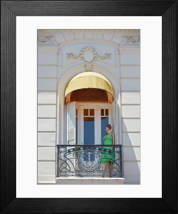 Framed Print : A vintage mannequin at the window of a colonial style house in San Telmo, Buenos Aires, Argentina Framed Print : A vintage mannequin at the window of a colonial style house in San Telmo, Buenos Aires, Argentina