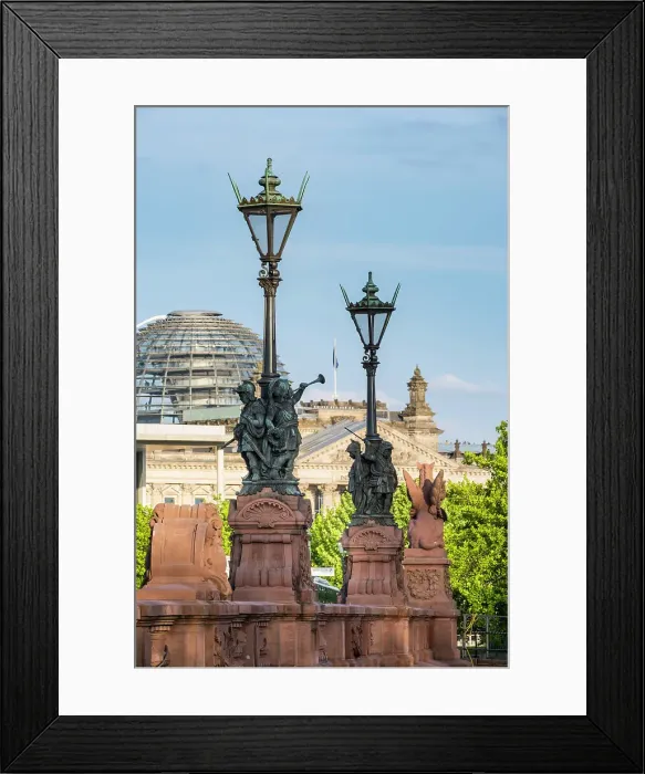 Framed Print : Reichstag & Moltkebrucke, Berlin, Germany Framed Print : Reichstag & Moltkebrucke, Berlin, Germany