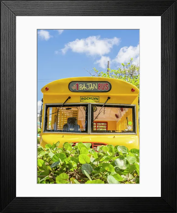 Framed Print : Bus, Barbados, Caribbean Framed Print : Bus, Barbados, Caribbean