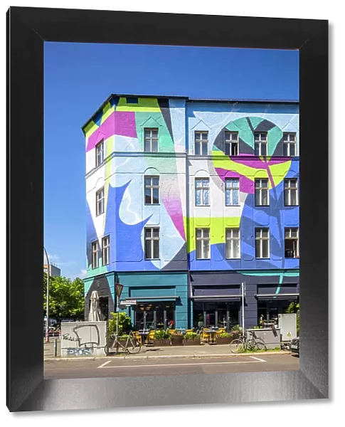 Colourfully painted building, Kreuzberg, Berlin, Germany