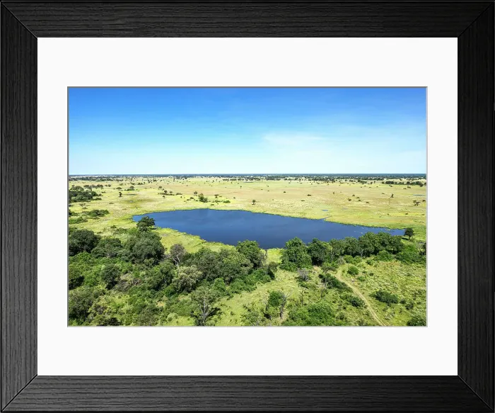 Framed Print : Lagoon Aerial, Okavango Delta, Botswana Framed Print : Lagoon Aerial, Okavango Delta, Botswana