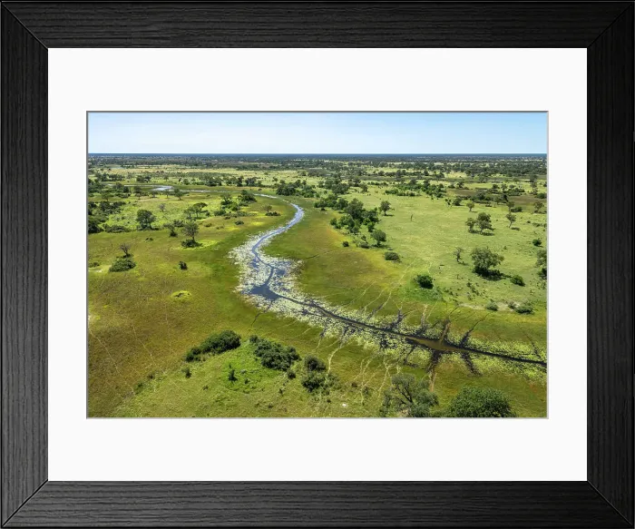 Framed Print : River Aerial, Okavango Delta, Botswana Framed Print : River Aerial, Okavango Delta, Botswana