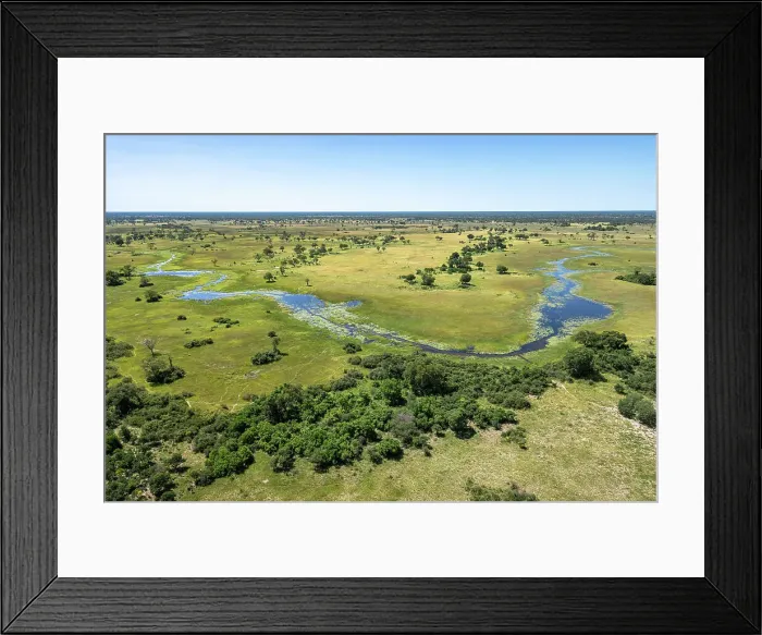Framed Print : River Aerial, Okavango Delta, Botswana Framed Print : River Aerial, Okavango Delta, Botswana