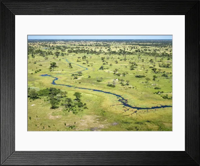 Framed Print : River Aerial, Okavango Delta, Botswana Framed Print : River Aerial, Okavango Delta, Botswana
