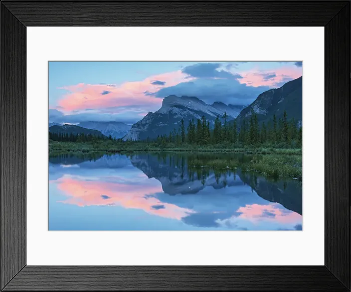 Framed Print : First light on Vermilion Lakes with Mt. Rundle on right, Banff National Park, Alberta, Canada Framed Print : First light on Vermilion Lakes with Mt. Rundle on right, Banff National Park, Alberta, Canada