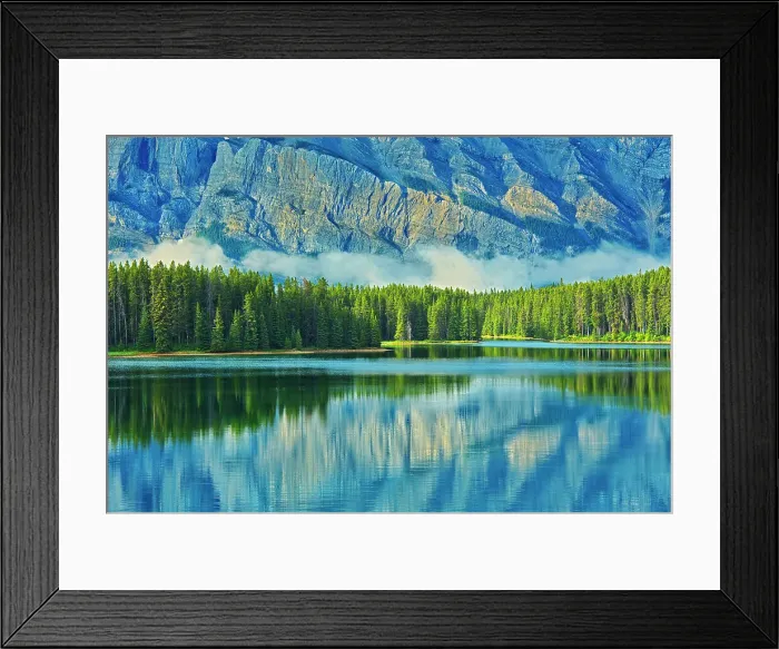 Framed Print : Reflection of Mt. Rundle in Two Jack Lake, Banff National Park, Alberta, Canada, Banff National Park, Alberta, Canada Framed Print : Reflection of Mt. Rundle in Two Jack Lake, Banff National Park, Alberta, Canada, Banff National Park, Alberta, Canada
