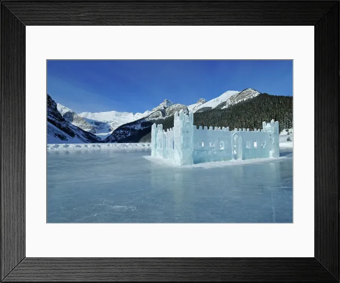 Framed Print : Ice Castle on Lake Louise. Banff National Park, Alberta, Canada Framed Print : Ice Castle on Lake Louise. Banff National Park, Alberta, Canada