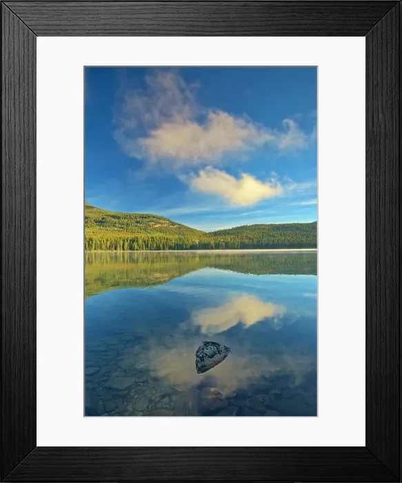 Framed Print : Clouds reflected in Pyramid Lake, Jasper National Park, Alberta, Canada Framed Print : Clouds reflected in Pyramid Lake, Jasper National Park, Alberta, Canada