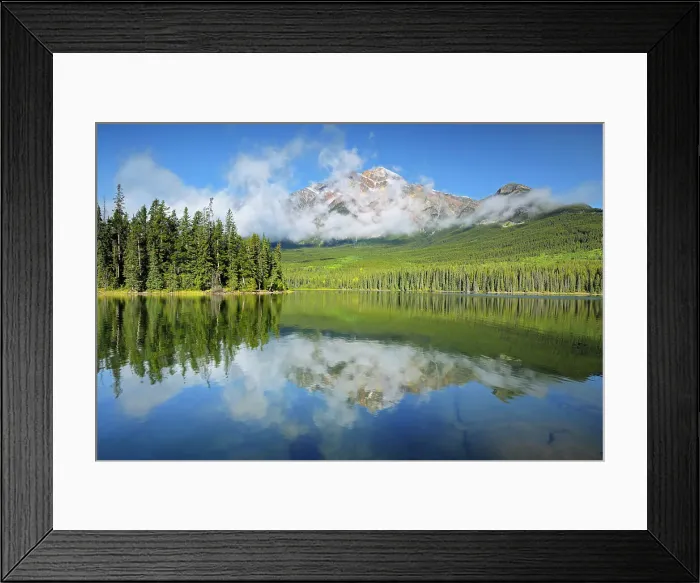 Framed Print : Pyramid Mountain reflected in Pyramid Lake, Jasper National Park, Alberta, Canada Framed Print : Pyramid Mountain reflected in Pyramid Lake, Jasper National Park, Alberta, Canada