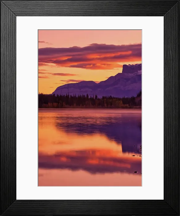 Framed Print : Syncline Ridge (L) and Roche Miette (R) (Miette Range) and Jasper Lake (Athabasca River), Jasper National Park, Alberta, Canada Framed Print : Syncline Ridge (L) and Roche Miette (R) (Miette Range) and Jasper Lake (Athabasca River), Jasper National Park, Alberta, Canada